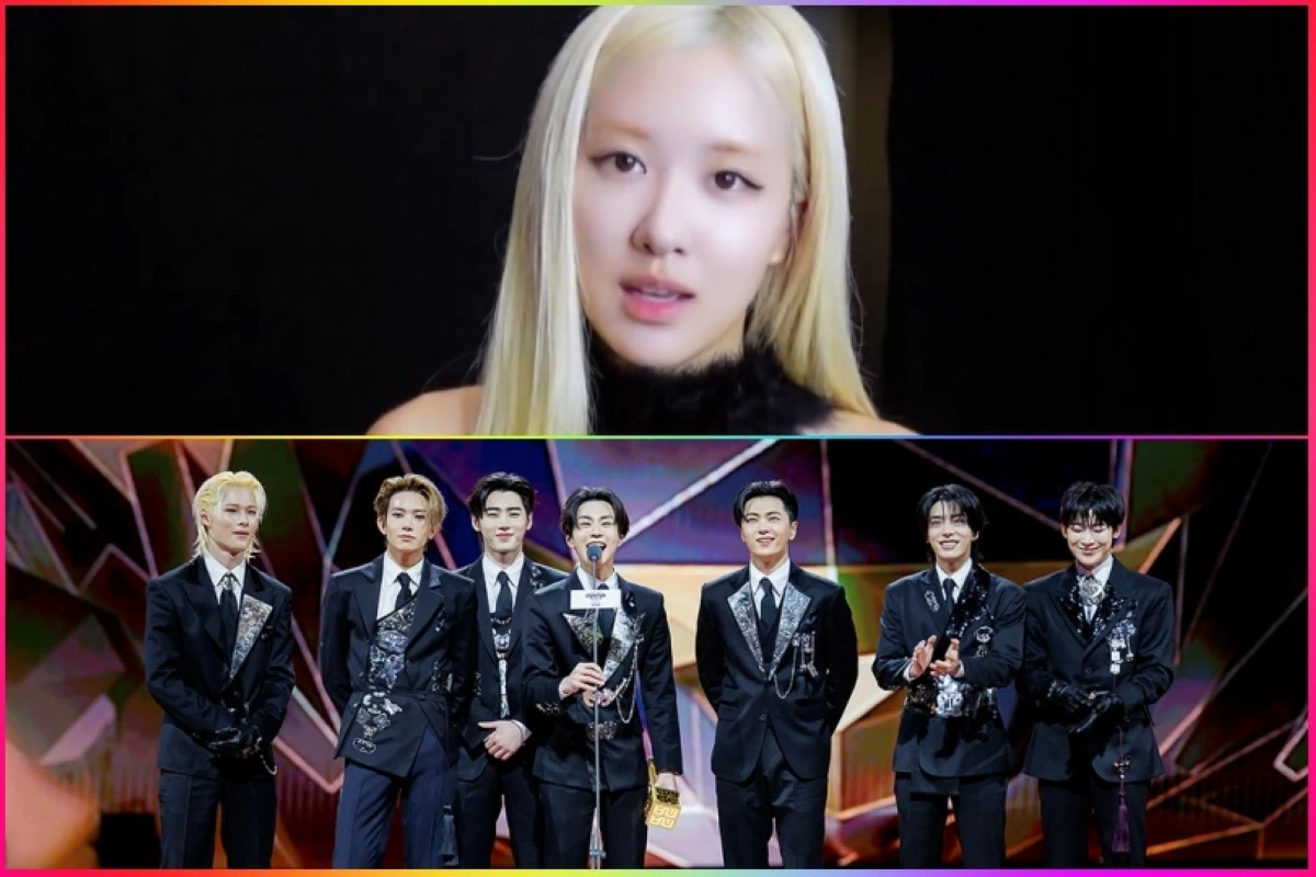 BLACKPINK's Rosé and ENHYPEN (2025 MAMA Awards video on X) 