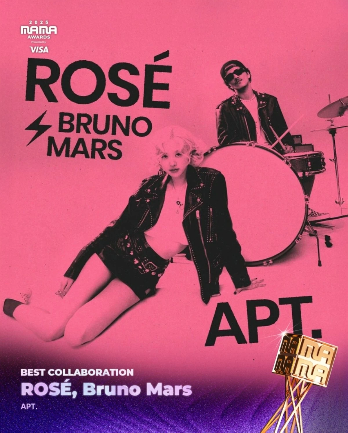 Rosé and Bruno Mars (2025 MAMA Awards X account) 