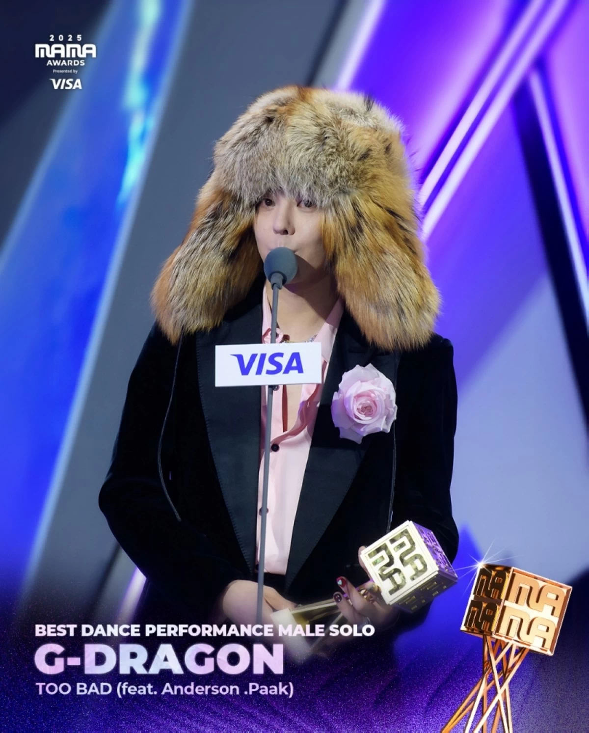 G-Dragon (2025 MAMA Awards X account) 