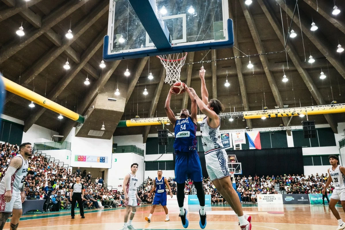AJ Edu and Gilas looks to asserts its size anew in the rematch with Guam. (FIBA)