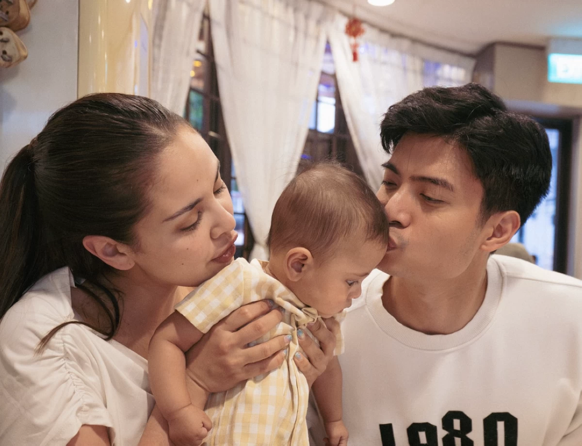 Megan Young, Mikael Daez and their son Leon (Images courtesy of Facebook)