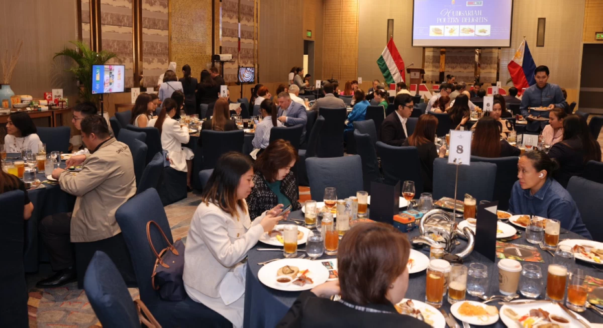 It was a busy, engaging business lunch for the guests