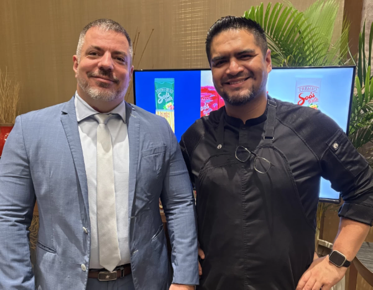 Gergely Bobák, Head of Finance and Administration with Chef Carlo Huerta Echegaray