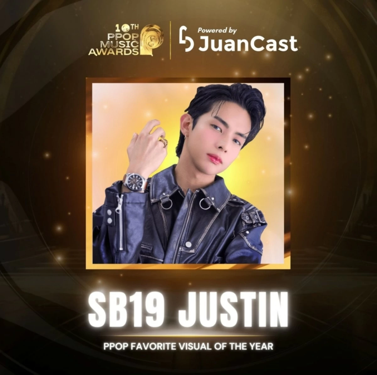SB19 member Justin (PPop Music Awards Facebook page) 