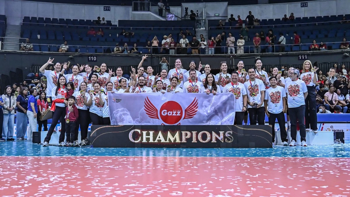 Petro Gazz enjoys its PVL Reinforced Conference title. (PVL image)