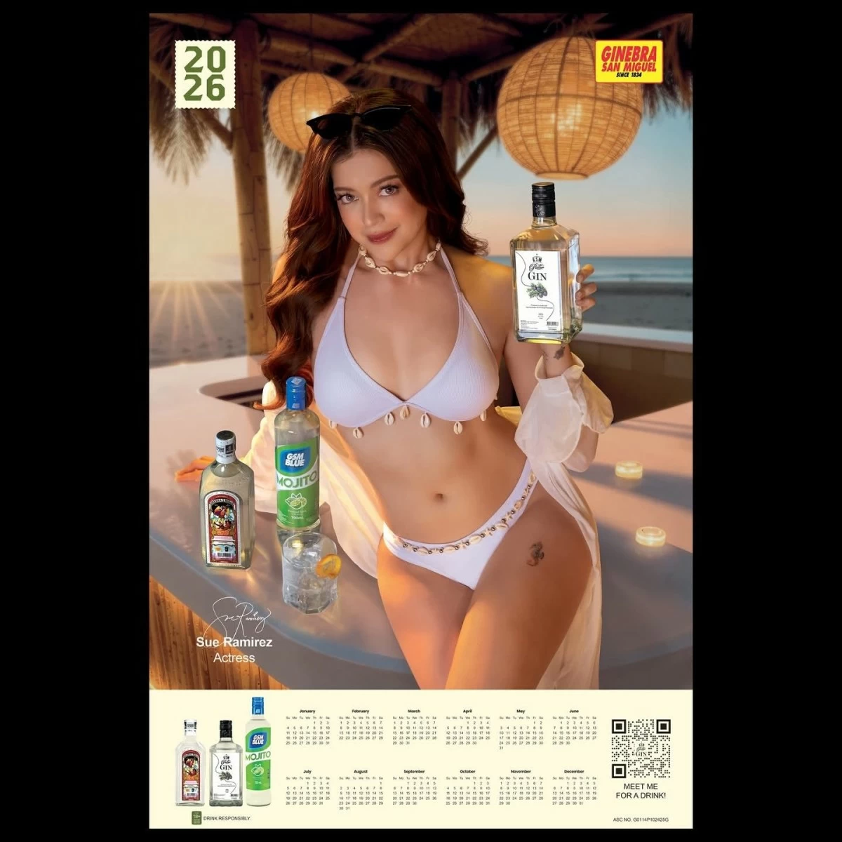 One of the six calendars of Sue Ramirez, which GSM launched.