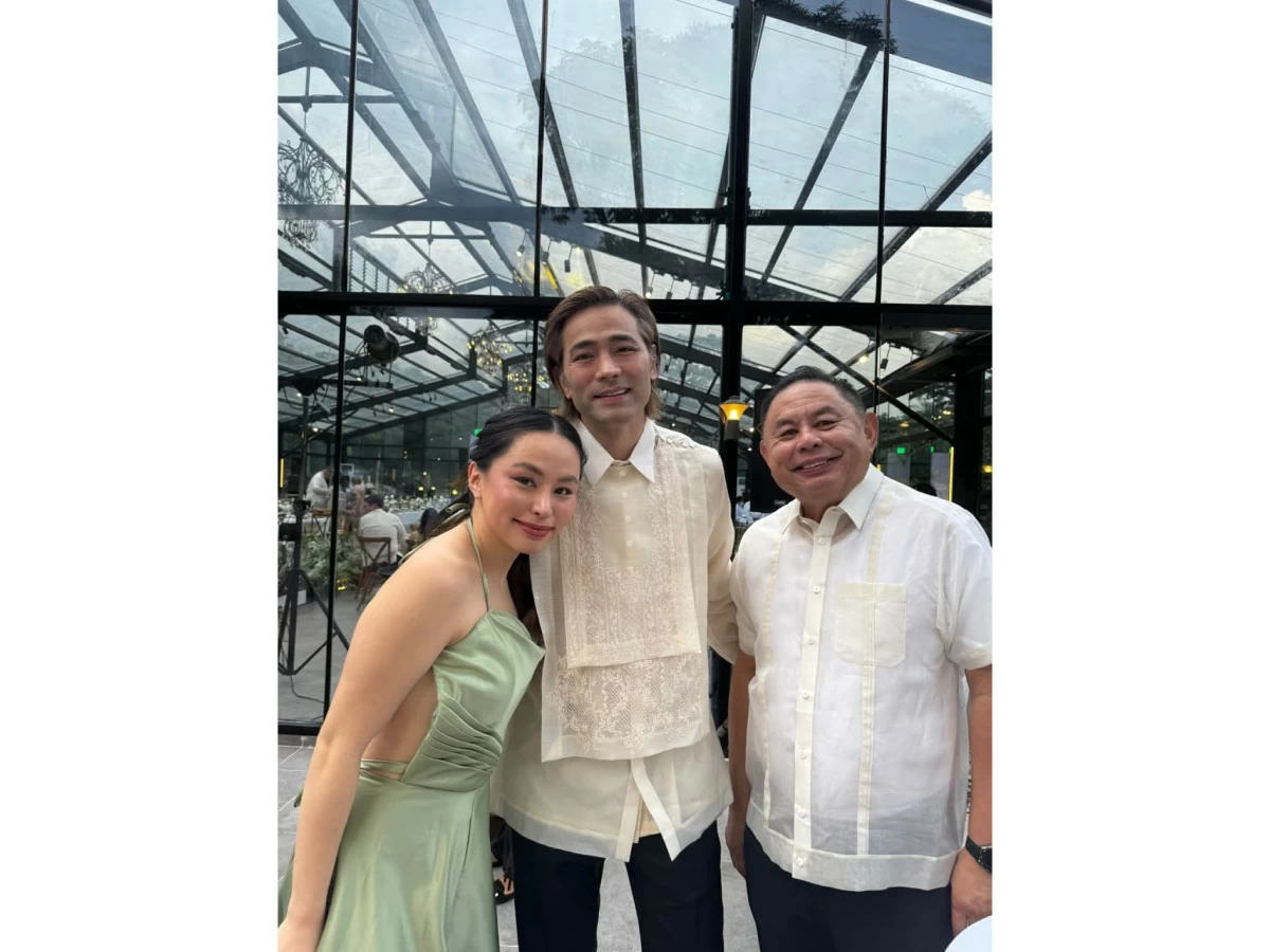 The author with the newlyweds ninongs, Hayden Kho and Dioceldo Sy