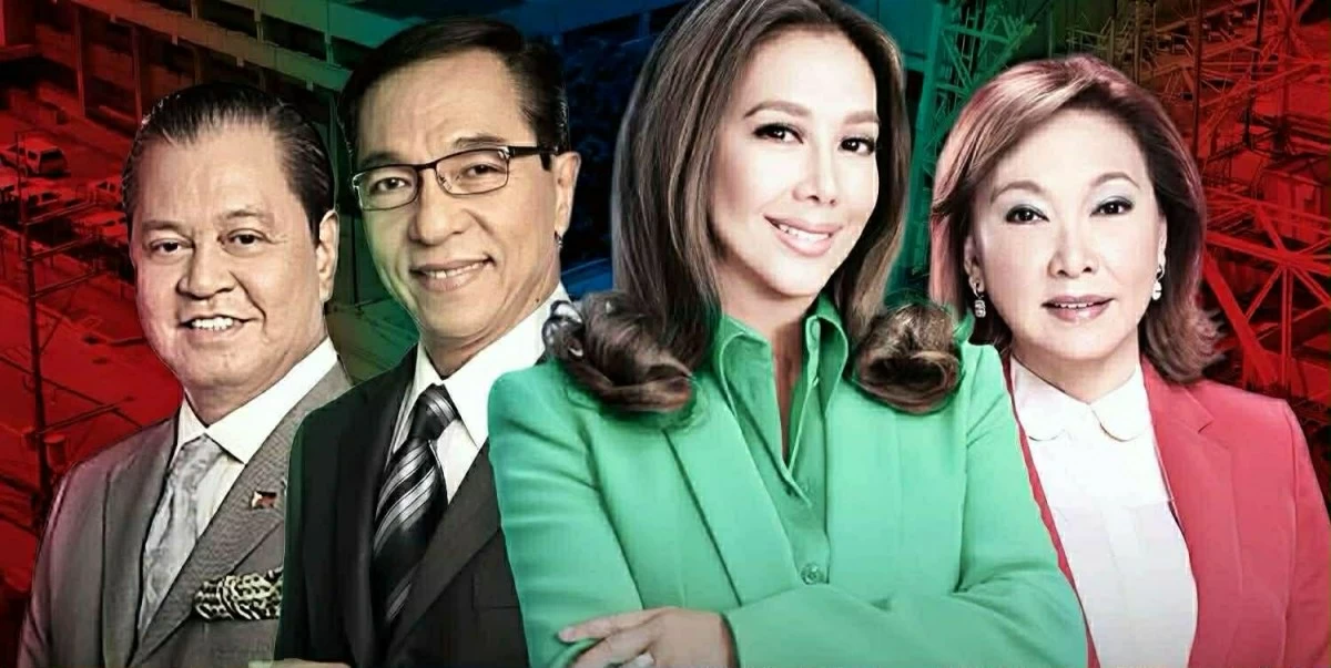 From left: Noli De Castro, Ted Failon, Korina Sanchez-Roxas, and Mel Tiangco