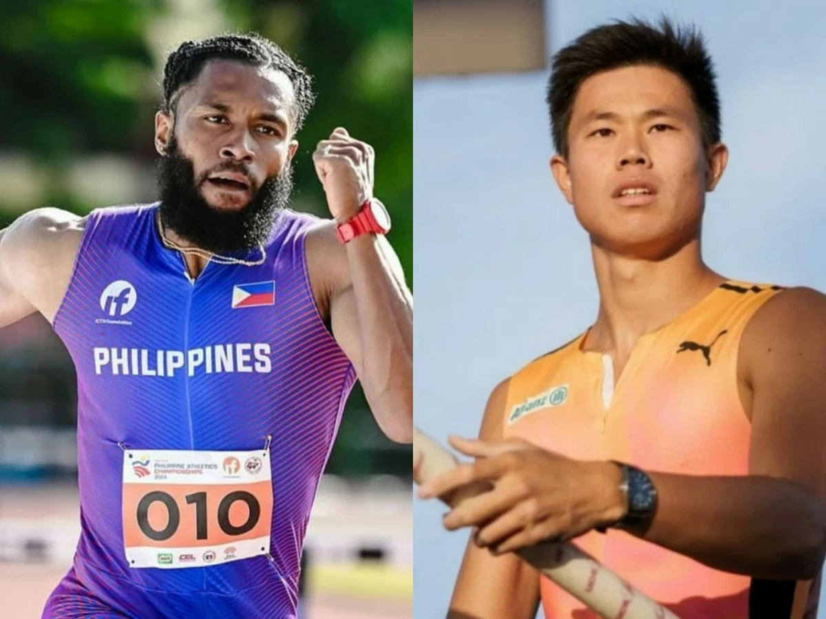 Eric Cray, left, and EJ Obiena are the country's best bets in athletics at the 33rd Southeast Asian Games. (PATAFA, EJ Obiena Facebook)