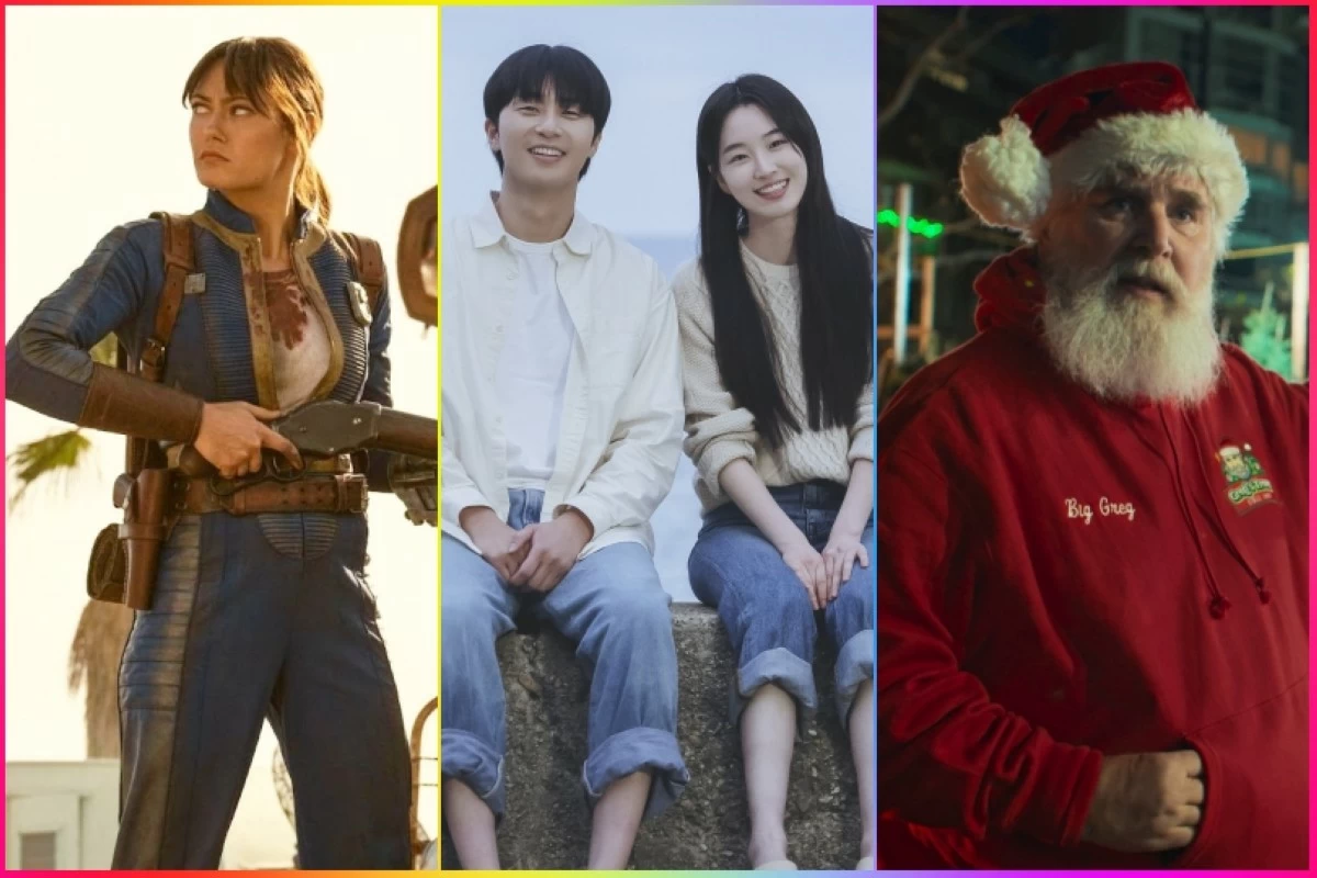 (From left) "Fallout" season 2, "Surely Tomorrow" and "The Merchants of Joy" (Prime Video)