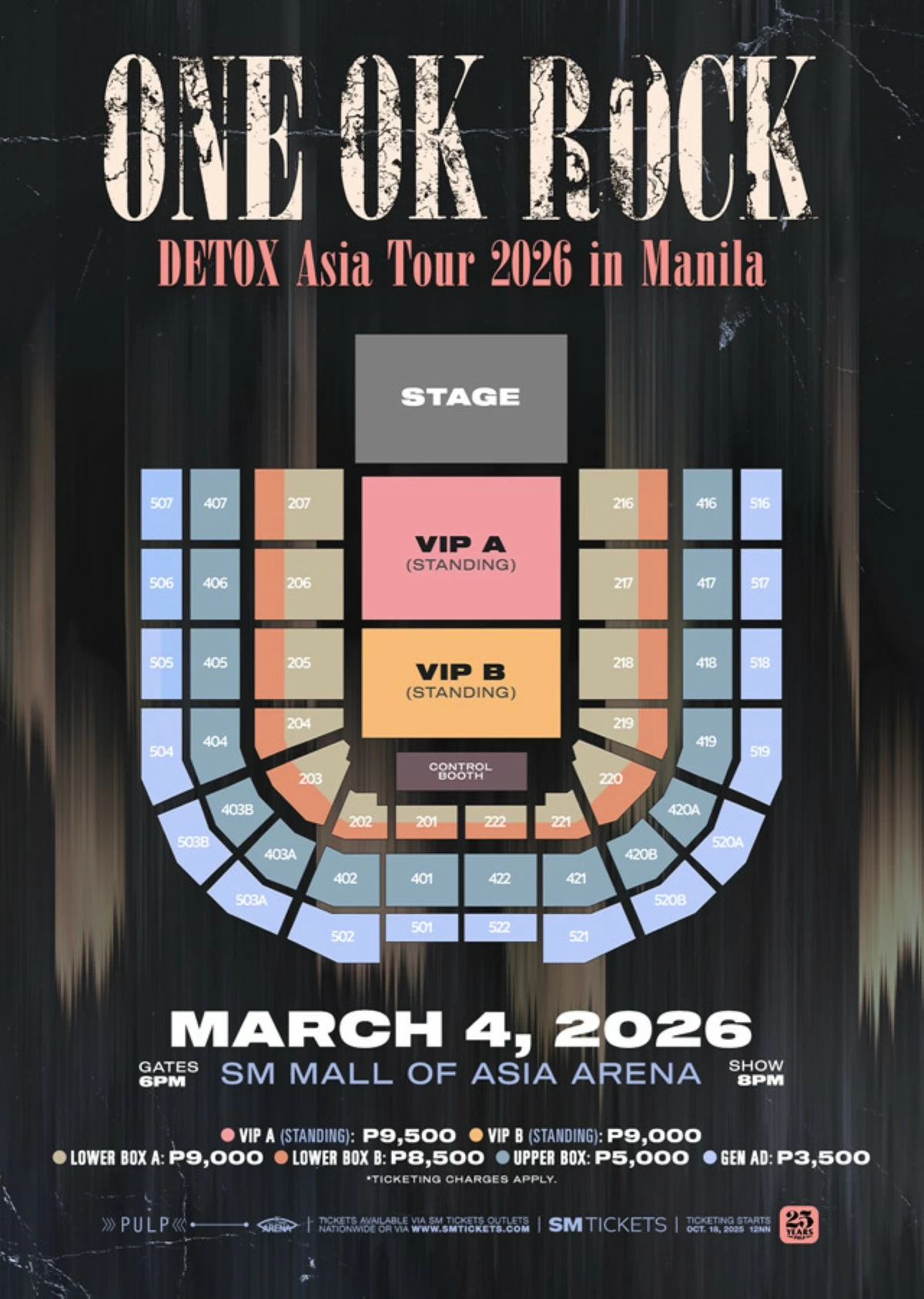 ONE OK ROCK returns for the third time at SM Mall of Asia Arena on March 4, 2026.