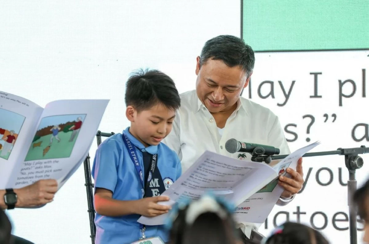 DepEd Secretary Sonny Angara announces major gains in textbook procurement, reporting a 289% surge in approved titles for 2024–2025. (DepEd photo)