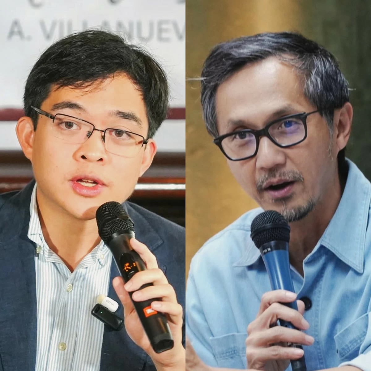 Batangas 1st district Rep. Leandro Legarda Leviste (left), DPWH Secretary Vince Dizon (Facebook)