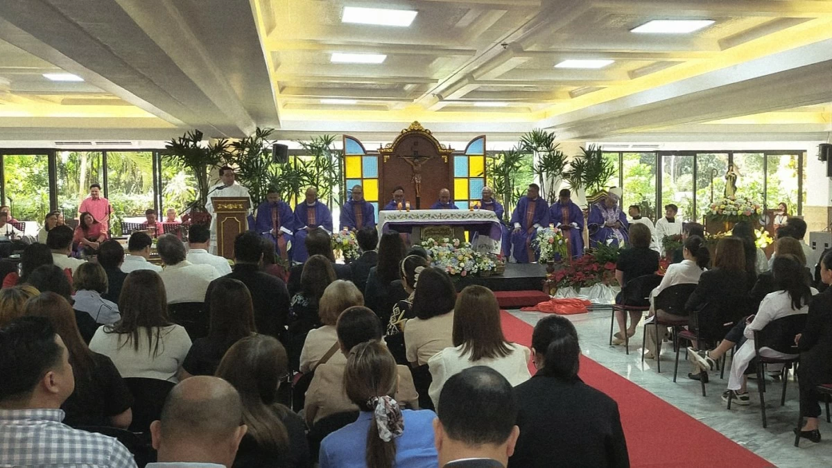 The thanksgiving mass officiated by Bishop Emeritus Antonio Tobias D.D. (Ellson Quismorio/ MANILA BULLETIN)