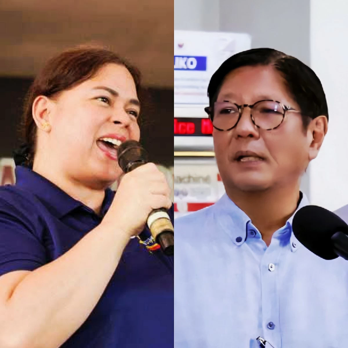 Vice President Sara Duterte (left), President Ferdinand "Bongbong" Marcos Jr. (Facebook)