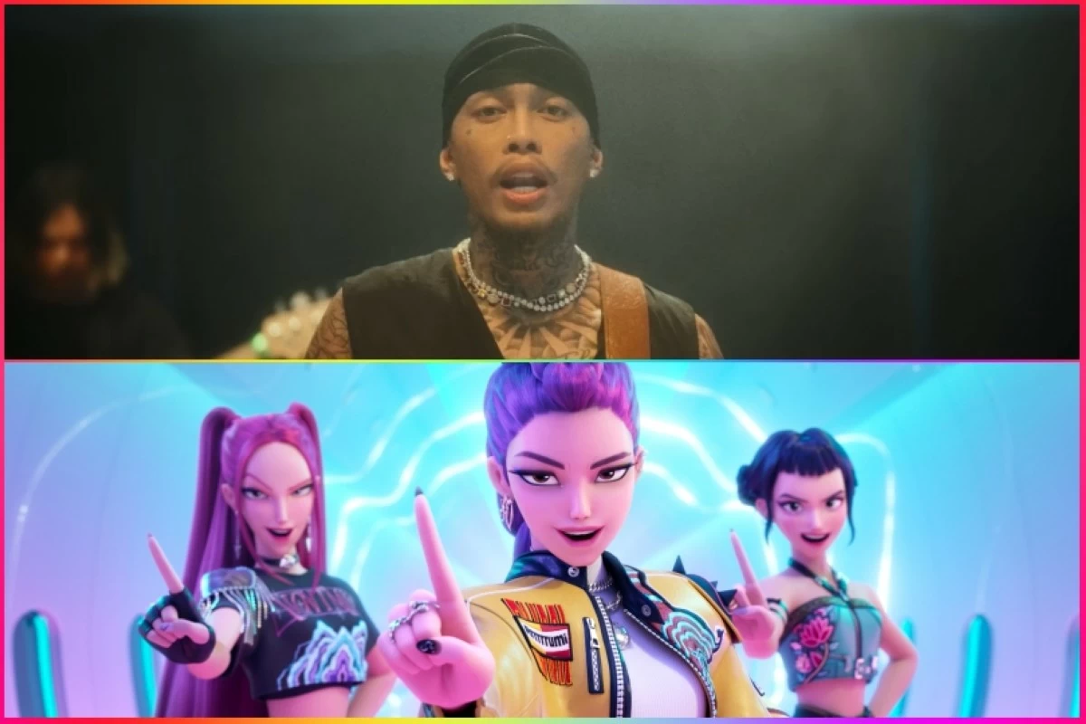 Skusta Clee and "KPop Demon Hunters" (Screenshot from YouTube, Netflix) 