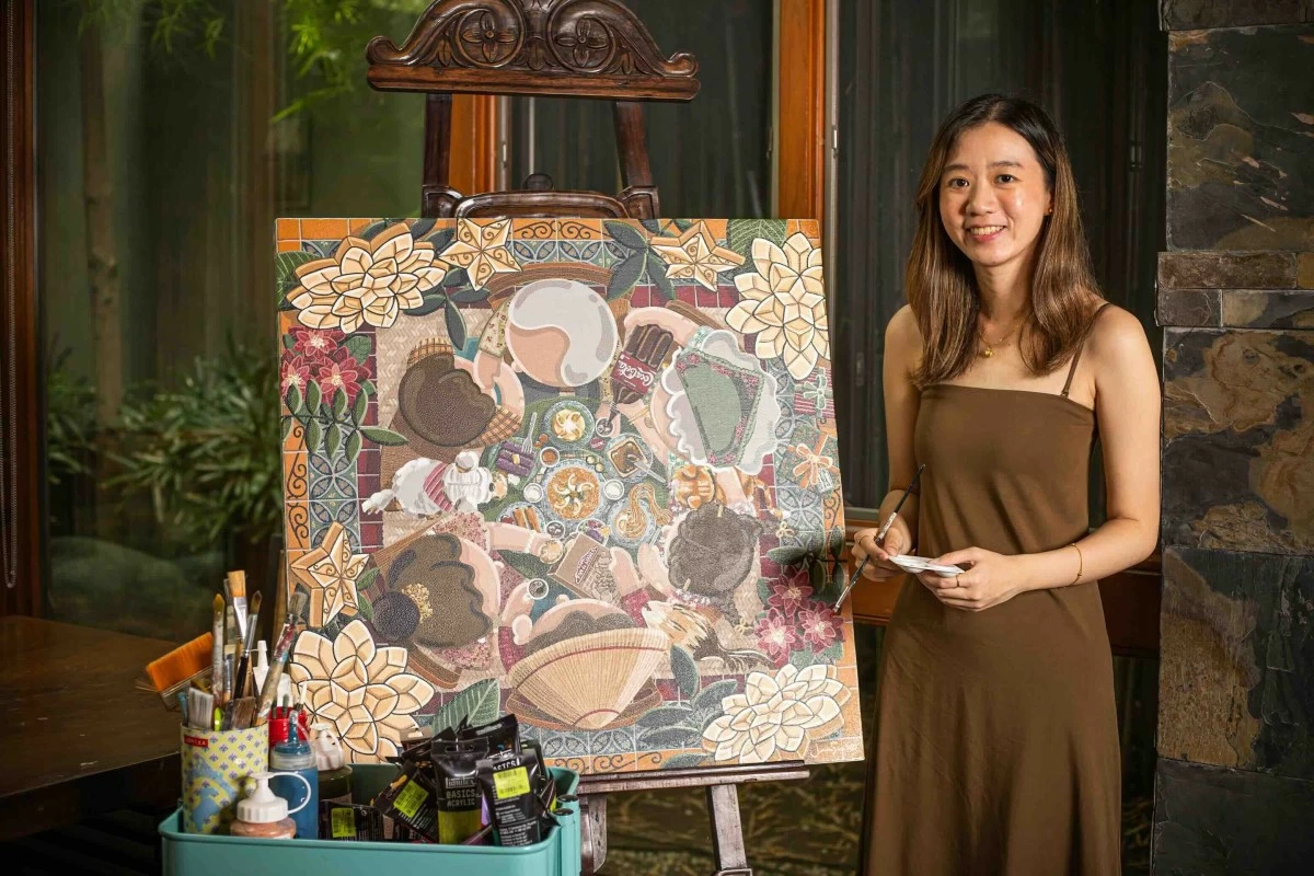 Pan de Manila 2025 paperbag artist Jerika See features her whimsical top-view style artworks