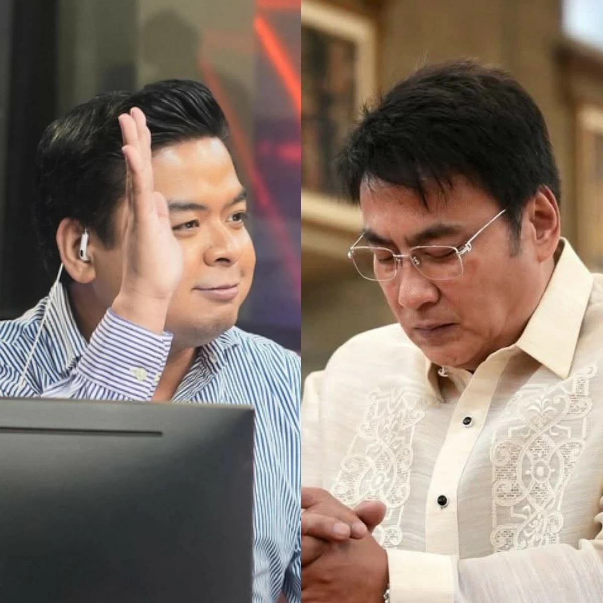 Bicol Saro Party-list Rep. Terry Ridon (left), former senator Ramon "Bong" Revilla Jr. (Facebook)