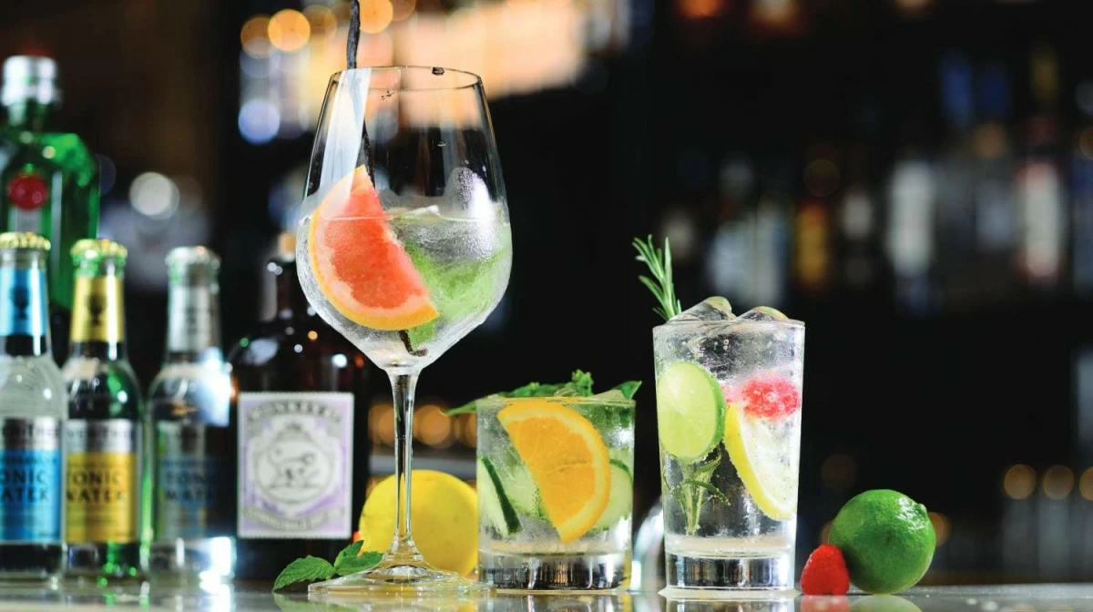 TOAST TO LIFE Canton's al fresco bar lets you design your own gin and tonic.