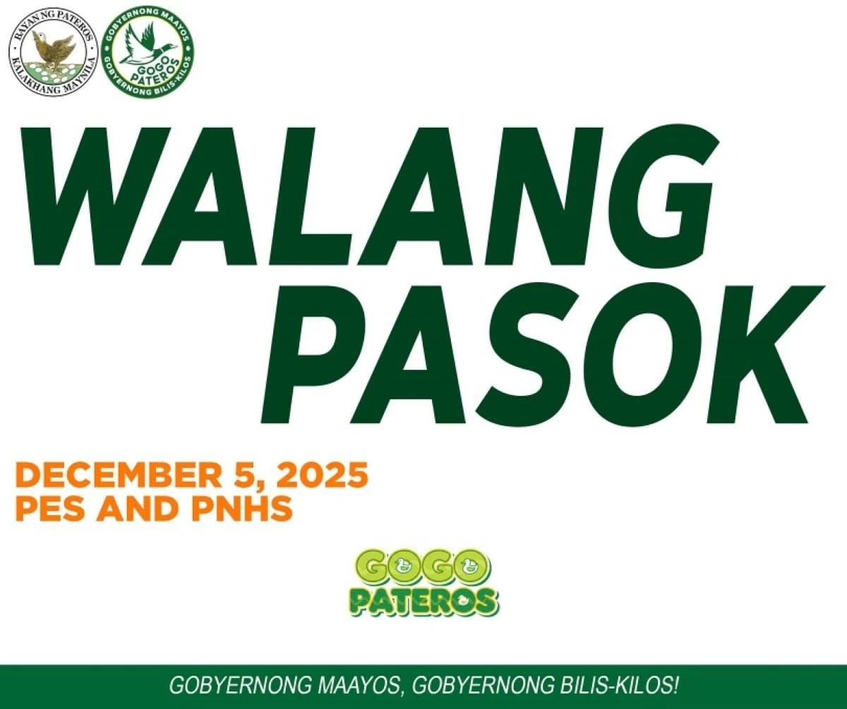 The announcement by the Pateros municipal government (Photo from the Pateros municipal government) 