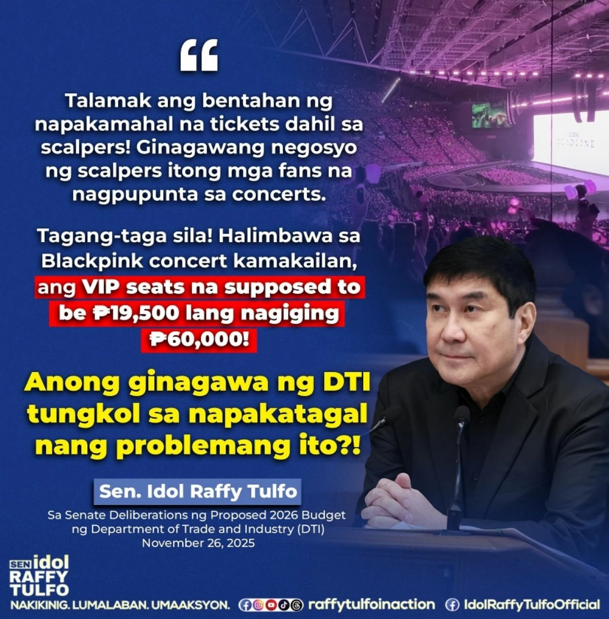 Senator Raffy Tulfo (Photo from Raffy Tulfo in Action Facebook account) 