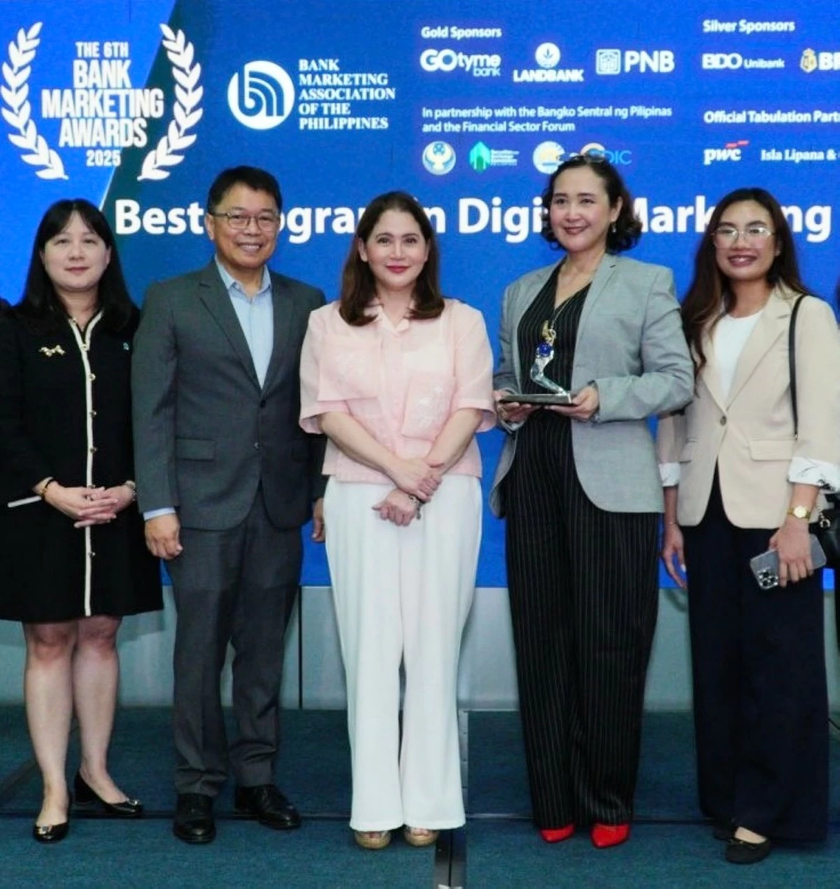 From left: Former BMAP President Mai Sangalang, current BMAP President Eric Montelibano, BSP Deputy Governor Bernadette Romulo-Puyat, with CBC’s Corporate Communications Officer Hershey Villegas and Corporate Communications Associate Grace Alamon.