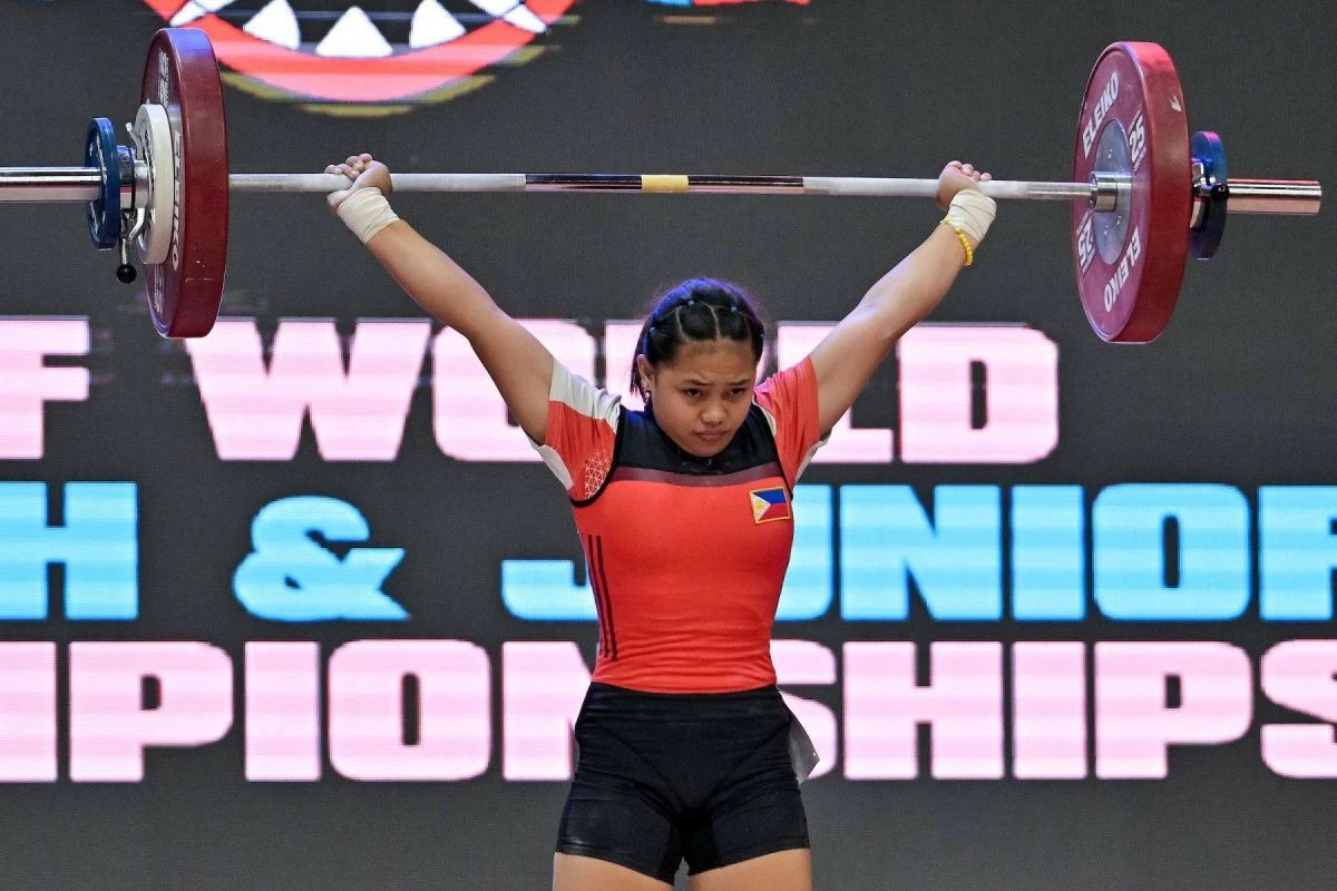 Jhodie Peralta is the youngest member of the Philippine weightlifting team (File)
