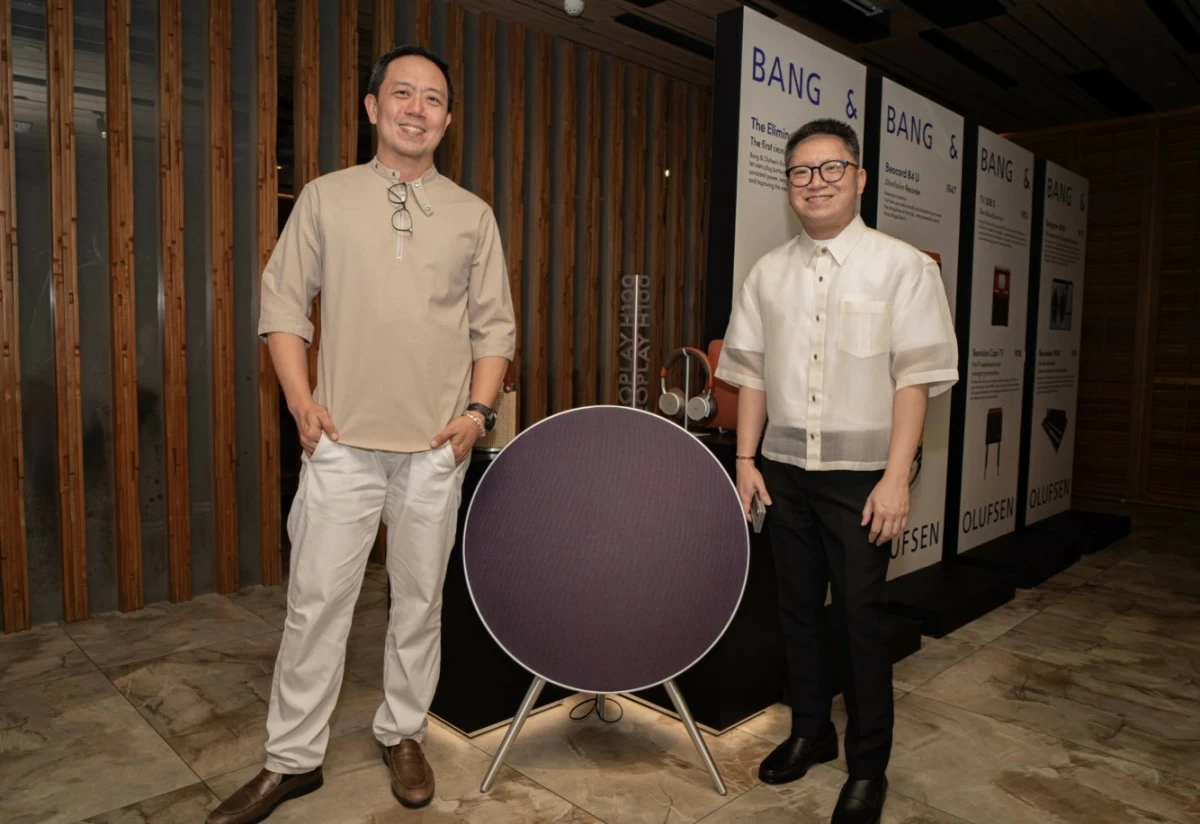 Ferdie Ong, general manager of Living Innovations and Vince Miclat, Bang and Olufsen Philippines brand manager