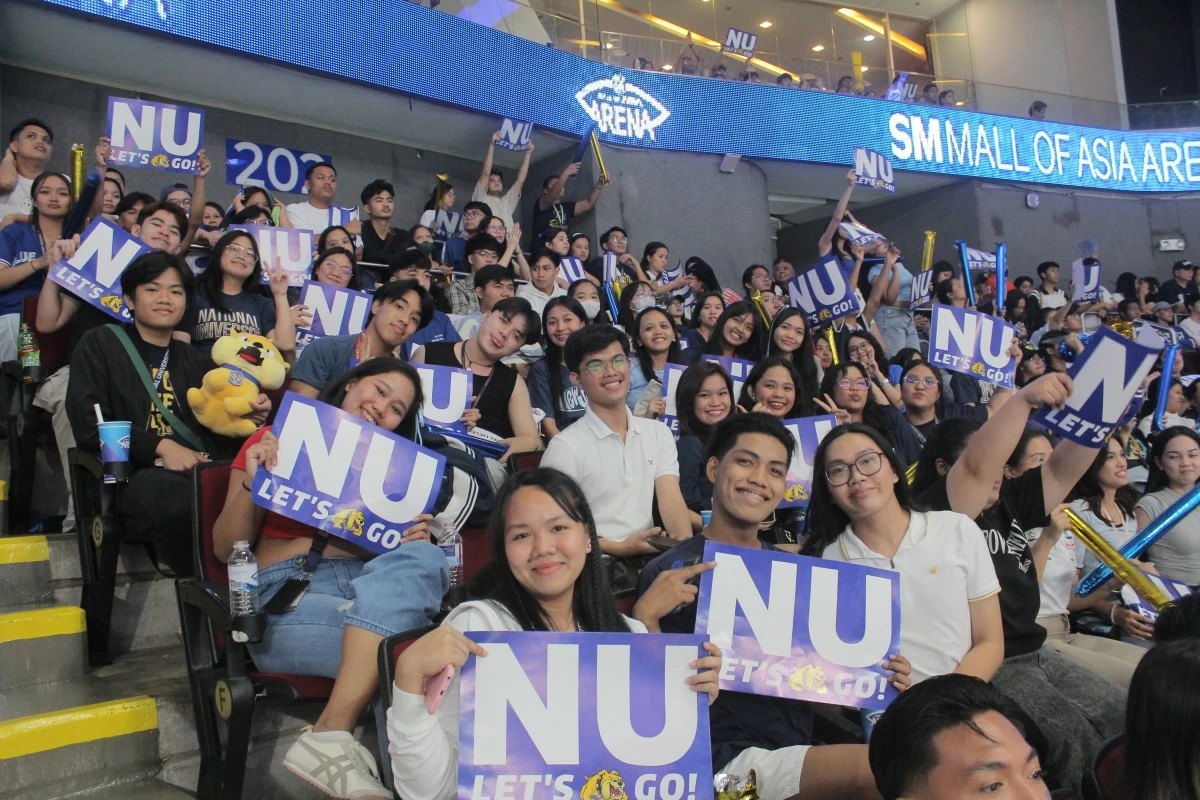 Nationalians packed the SM Mall of Asia Arena to rally behind NU at the UAAP event, bringing strong school pride and energy to the stands
