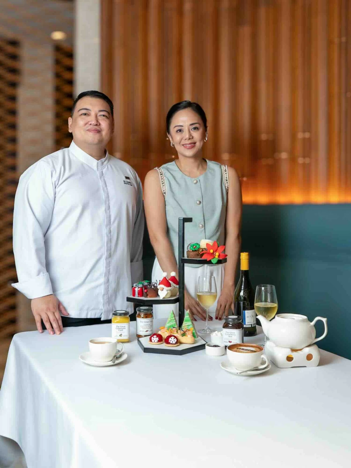 The Westin Manila executive chef Rej Casanova with Mich Ongpauco of The Great Food