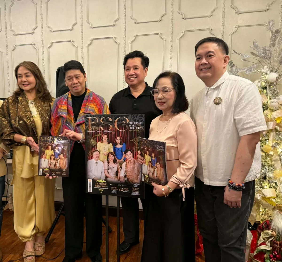 Officers of the Philippine Heritage Society hold the first issue of Philippine Style Collective


