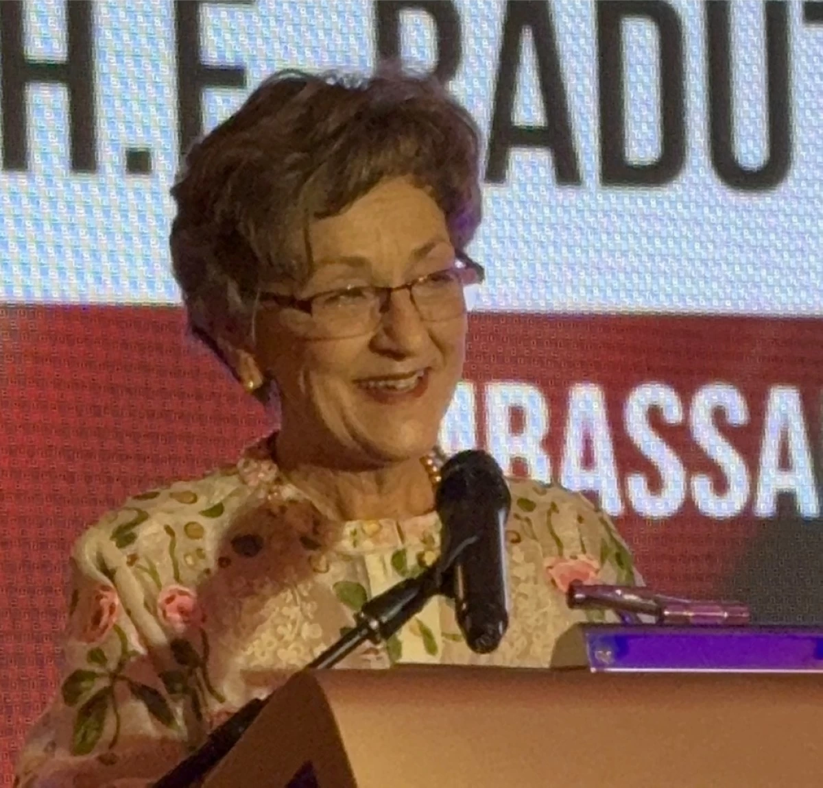 Ambassador Răduța Dana Matache of the Embassy of Romania with her welcome message