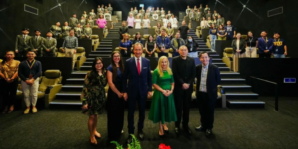 National University-MOA students and faculty at the Austrian Embassy’s special screening of “Wild Innsbruck” by Patrick Centurioni at the SM Mall of Asia Cinema

