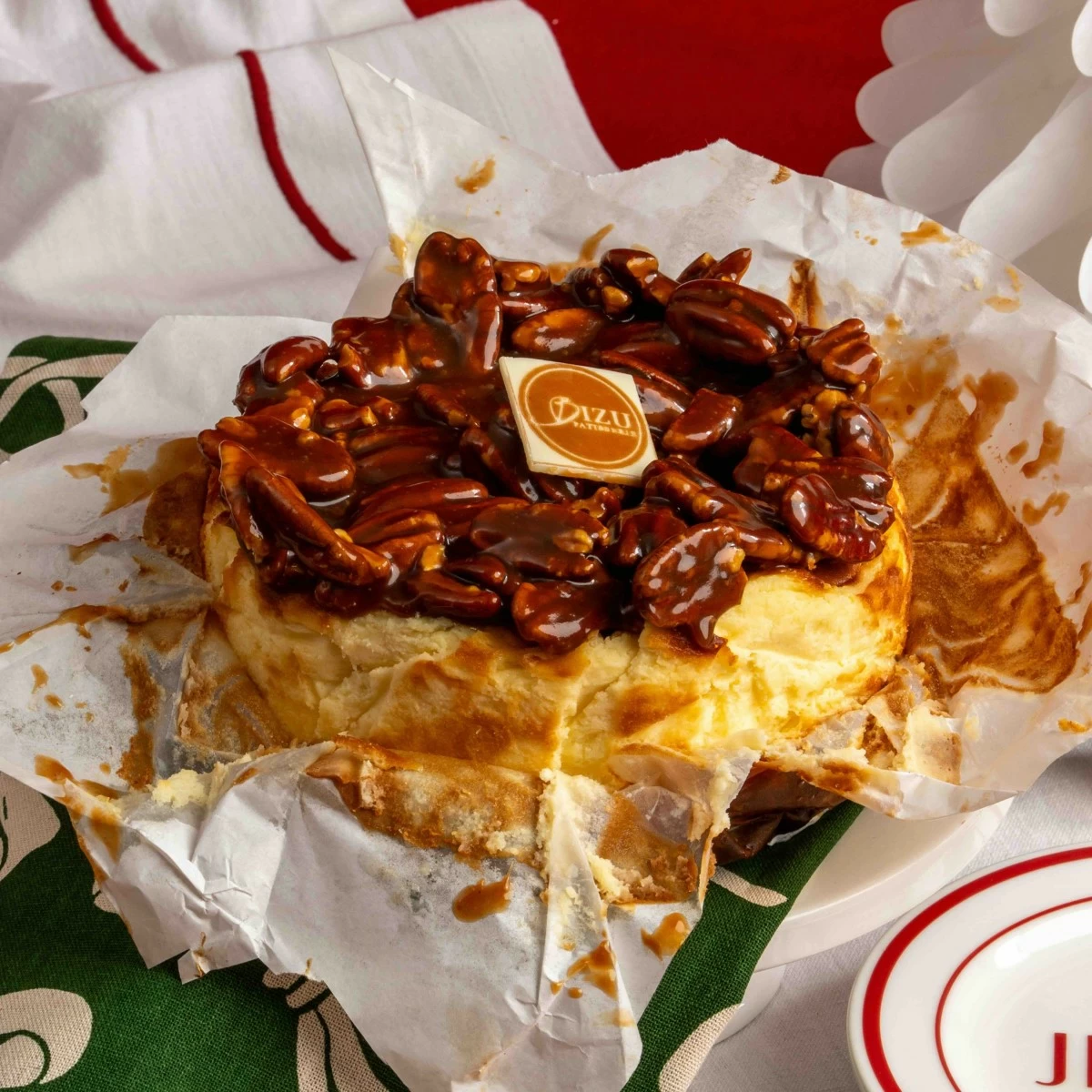 Basque Cheesecake with Salted Pecan