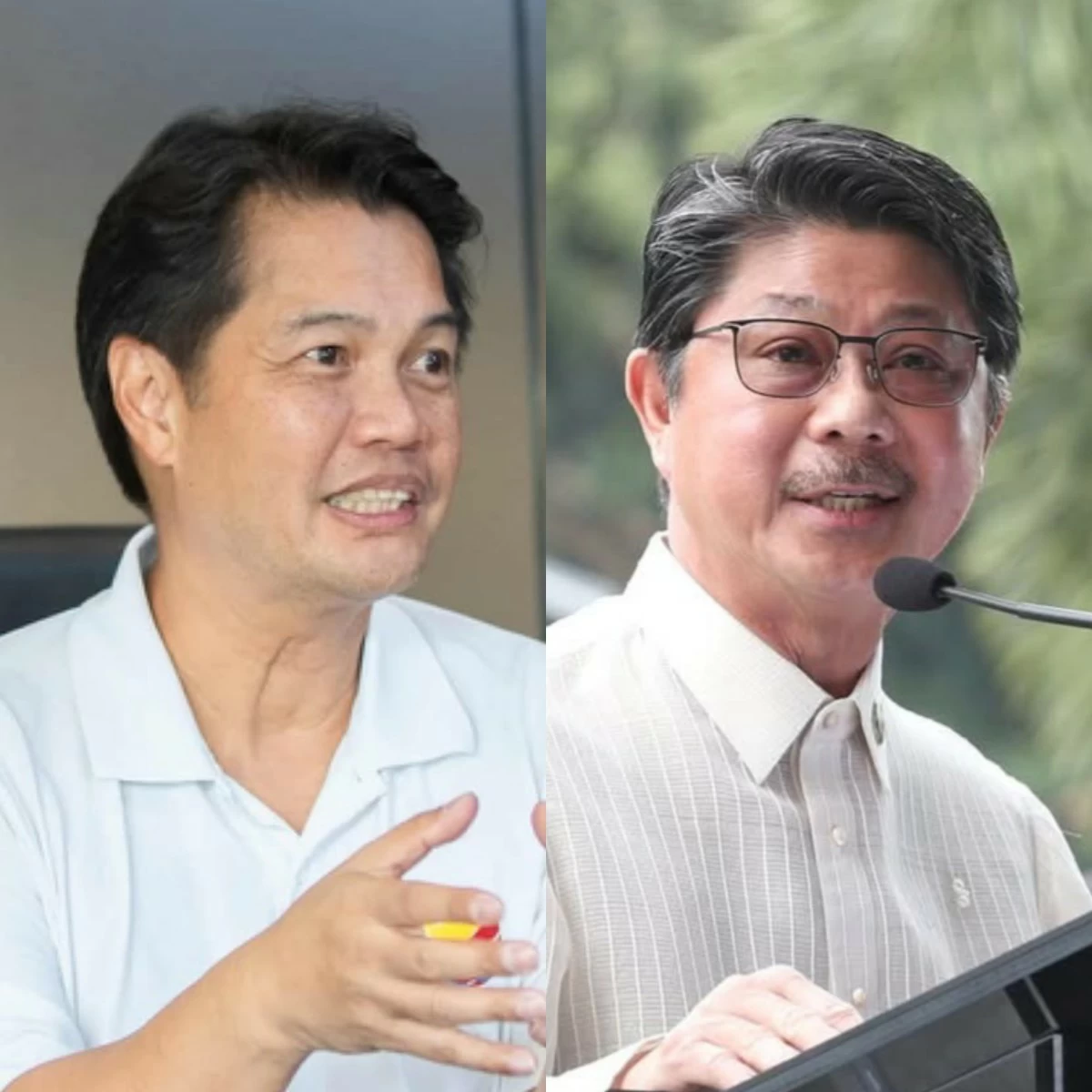 Bacolod City lone district Rep. Albee Benitez (left), House Speaker Faustino "Bojie" Dy III (Facebook)