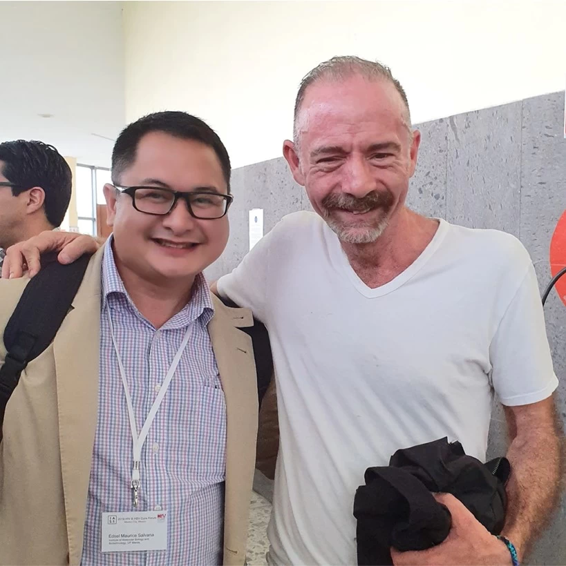 THE BERLIN PATIENT The author with Timothy Ray Brown, the first person cured of HIV. 