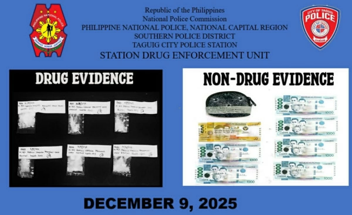 The shabu seized by the Taguig police (Photo from Taguig police / SPD) 