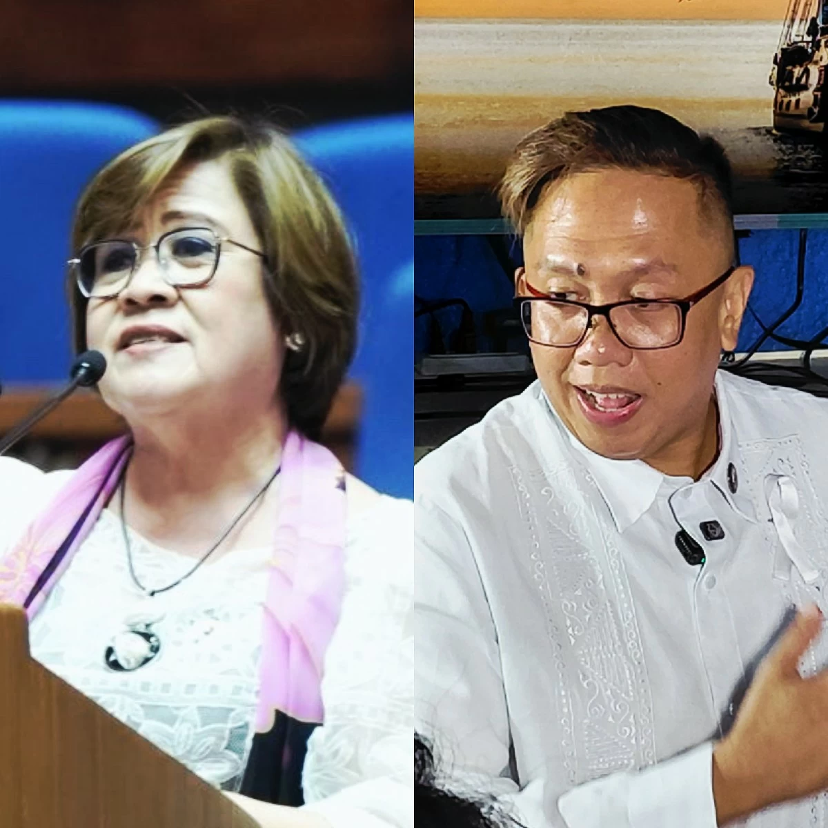 Mamamayang Liberal (ML) Party-list Rep. Leila de Lima (left), Akbayan Party-list Rep. Perci Cendaña (PPAB, MANILA BULLETIN)