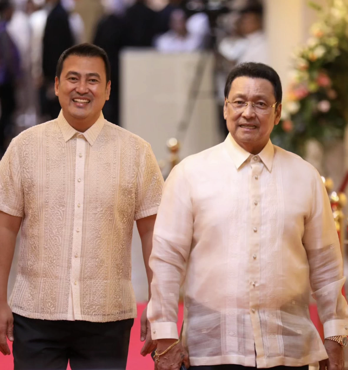 Sen. Lito Lapid (right) and son Mark Lapid, general manager, Philippine Tourism Authority