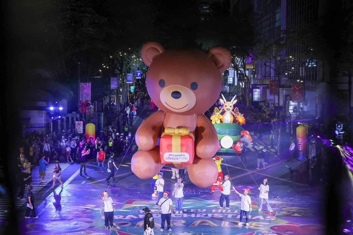 Balloons soared above the crowd, delighting young and old