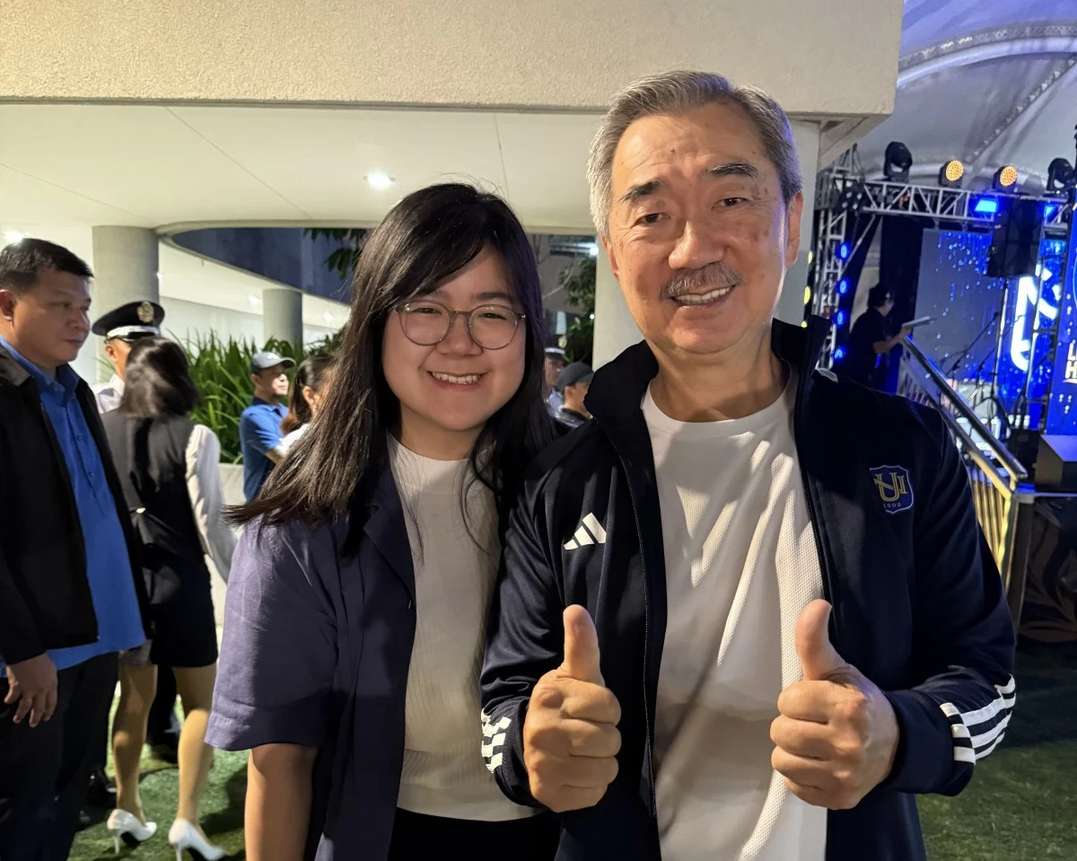 Hanna Carinna Sy with her father Hans T. Sy, NU chairman