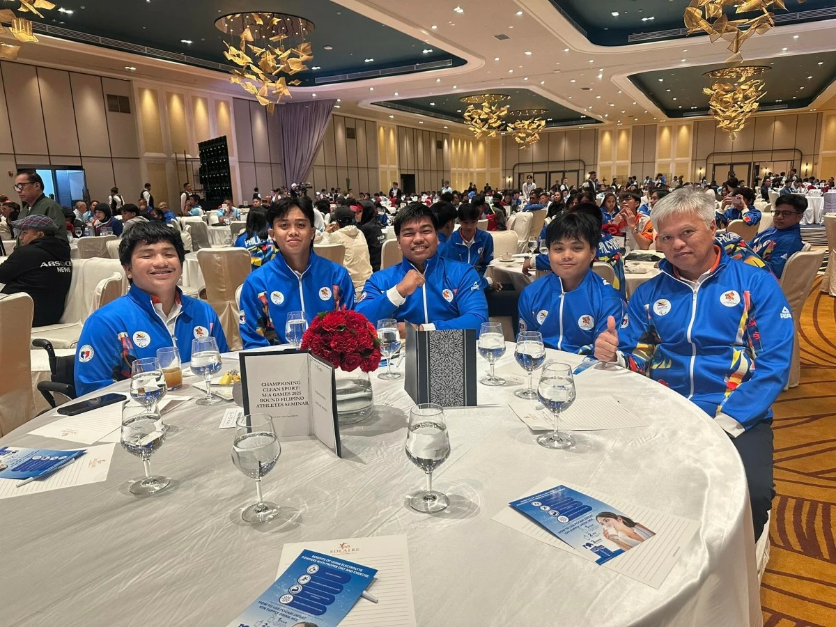 The Philippine para powerlifting team.