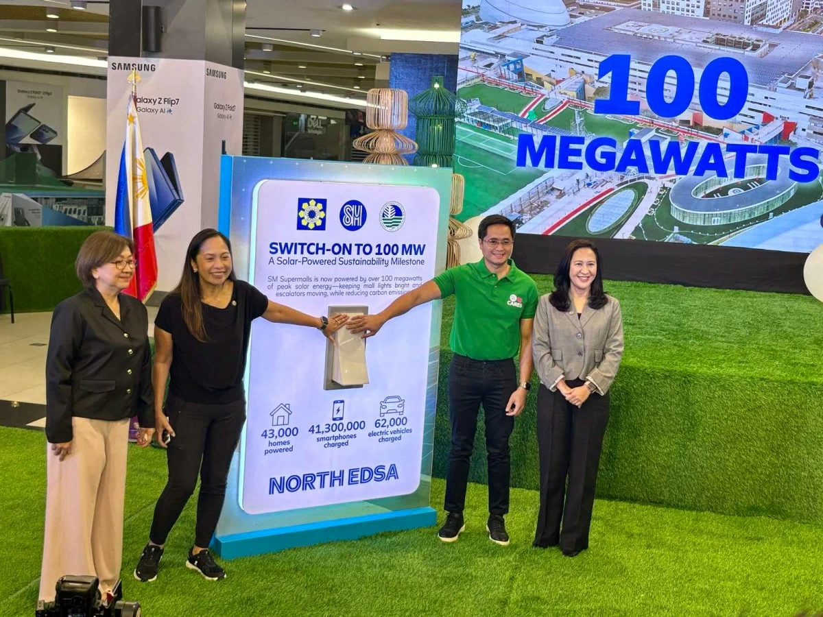 SM Supermalls has reached a significant clean-energy milestone with its 100-megawatt peak (MWp) solar capacity now powering malls nationwide, delivering renewable energy equivalent to running 6,200 escalators, lighting 413,000 LED bulbs twice yearly, and supporting the needs of 43,000 homes, 41.3 million smartphones, and 62,000 electric vehicles. With over 200,000 solar panels installed across 59 malls and covering 65 hectares of rooftop space, the initiative transforms mall infrastructure into a large-scale sustainability engine. Anchored by the country’s biggest rooftop solar PV system at SM North EDSA—pioneering mall-based solar technology in 2014—SM Prime Holdings, Inc. continues to lead climate initiatives through the SM Green Movement.
