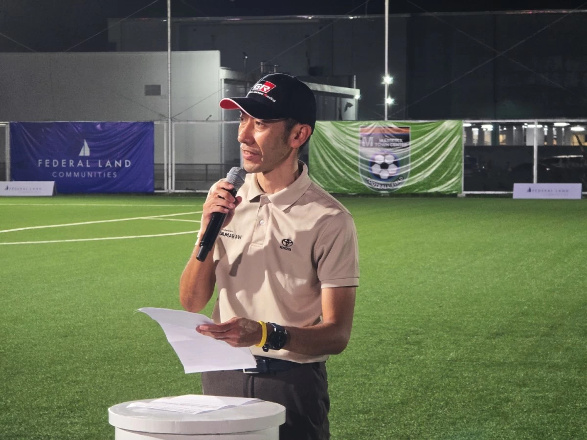 Toyota President Masando Hashimoto at the opening of the park.