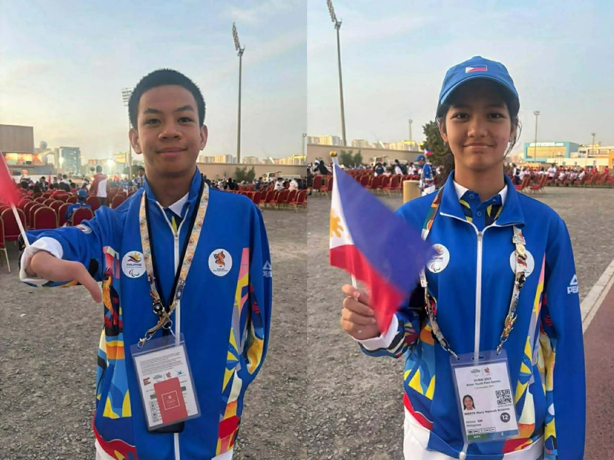 Raemond Adefuin, left and Mary Hannah Diesto.