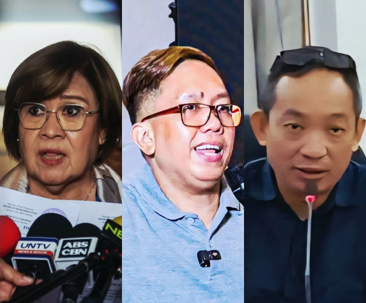 From left to right: Mamamayang Liberal (ML) Party-list Rep. Leila de Lima, Akbayan Party-list Rep. Perci Cendaña, ACT Teachers Party-list Rep. Antonio Tinio (Facebook)