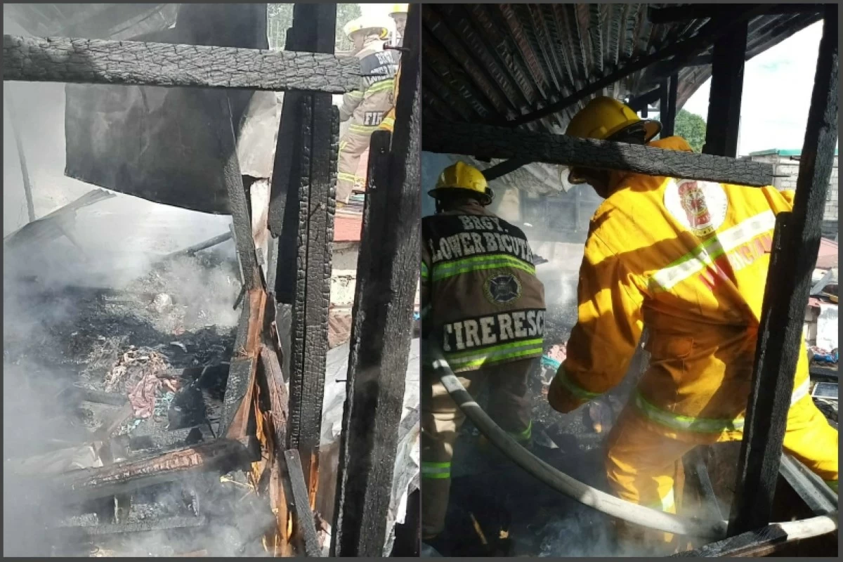 The fire in Barangay Lower Bicutan, Taguig on Dec. 11 (Photos from ALERT Fire and Rescue Brigade on Facebook)