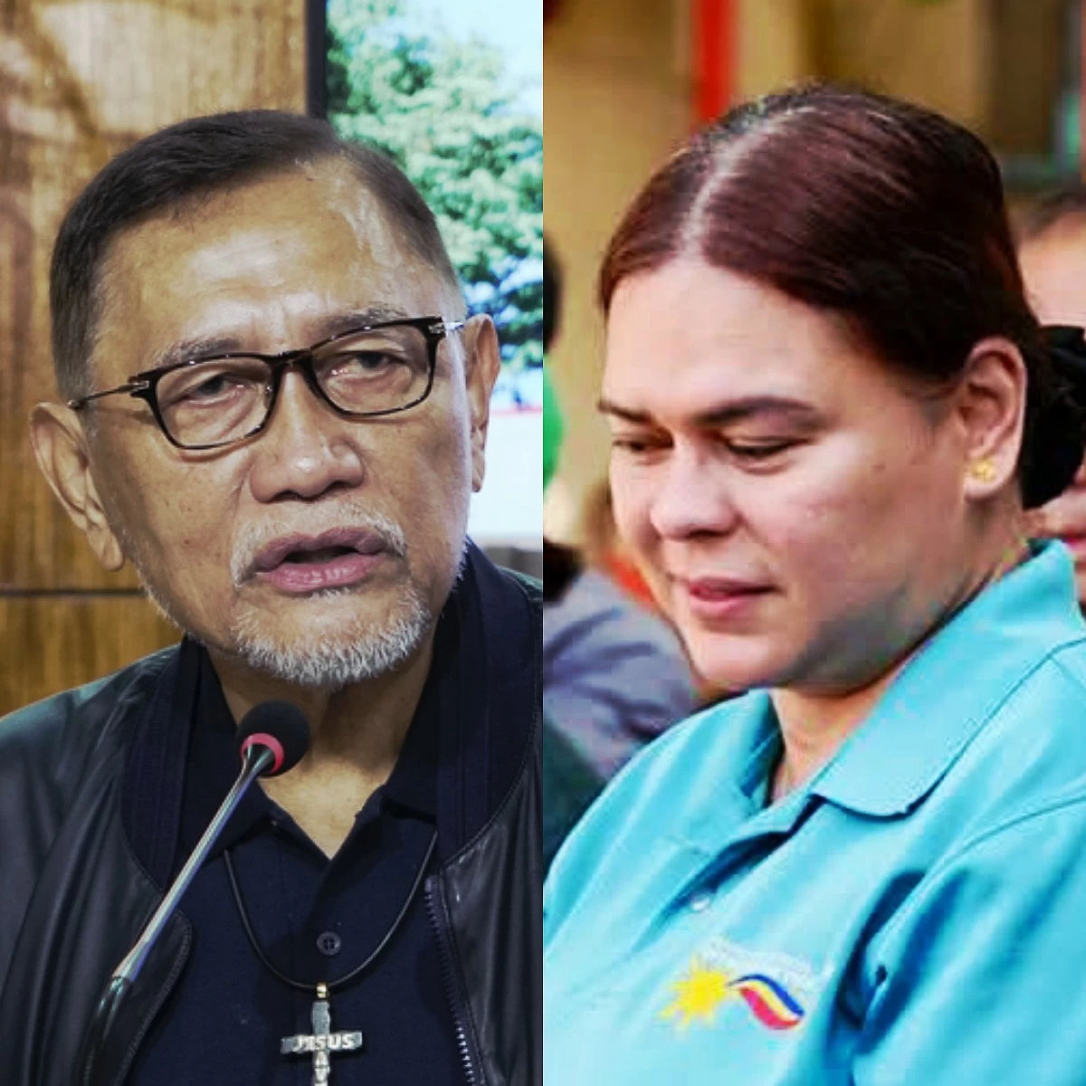 Manila 6th district Rep. Bienvenido "Benny" Abante Jr. (left), Vice President Sara Duterte (PPAB, Facebook)