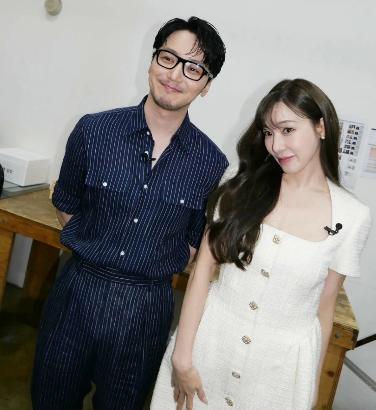Byun Yo-han (left) and Tiffany Young while promoting 