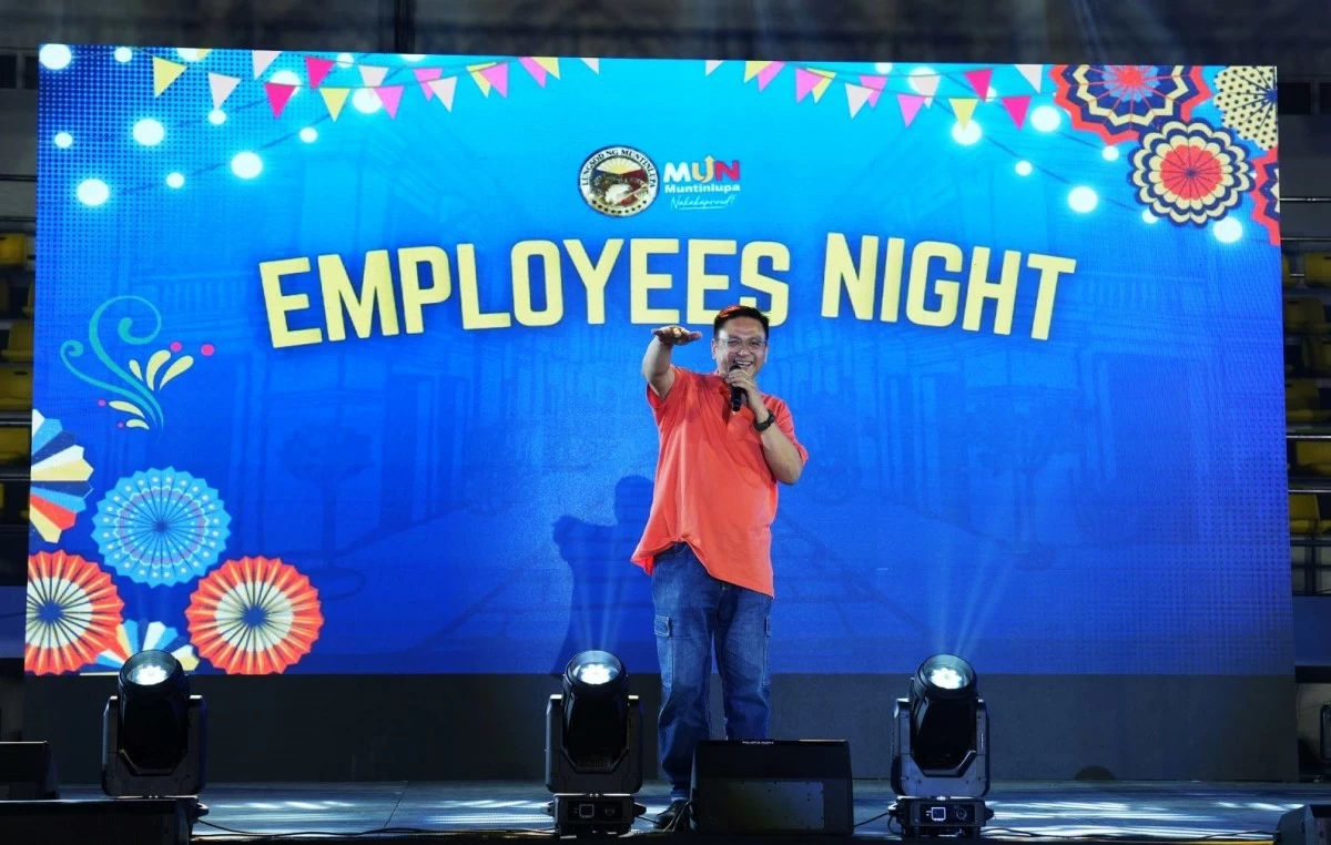 Muntinlupa Mayor Ruffy Biazon during the Employees Night on Dec. 12 (Photo from Muntinlupa PIO)